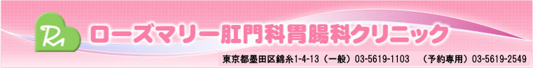 ローズマリー肛門科胃腸科クリニック
住所＝東京墨田区錦糸1-4-13　電話＝03-5619-1103